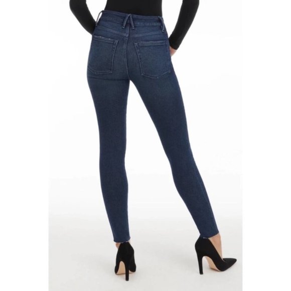 Women's Good American Skinny Fit Stretchy Cotton Classic Chic Blue Jeans 0/25 - Picture 2 of 15